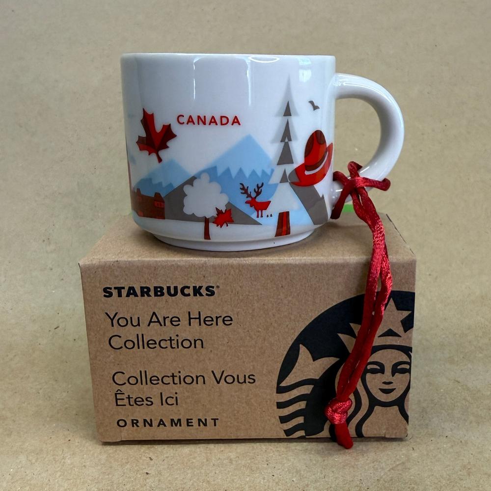 Starbucks You Are Here Canada Ornament Mug NIB-2016
