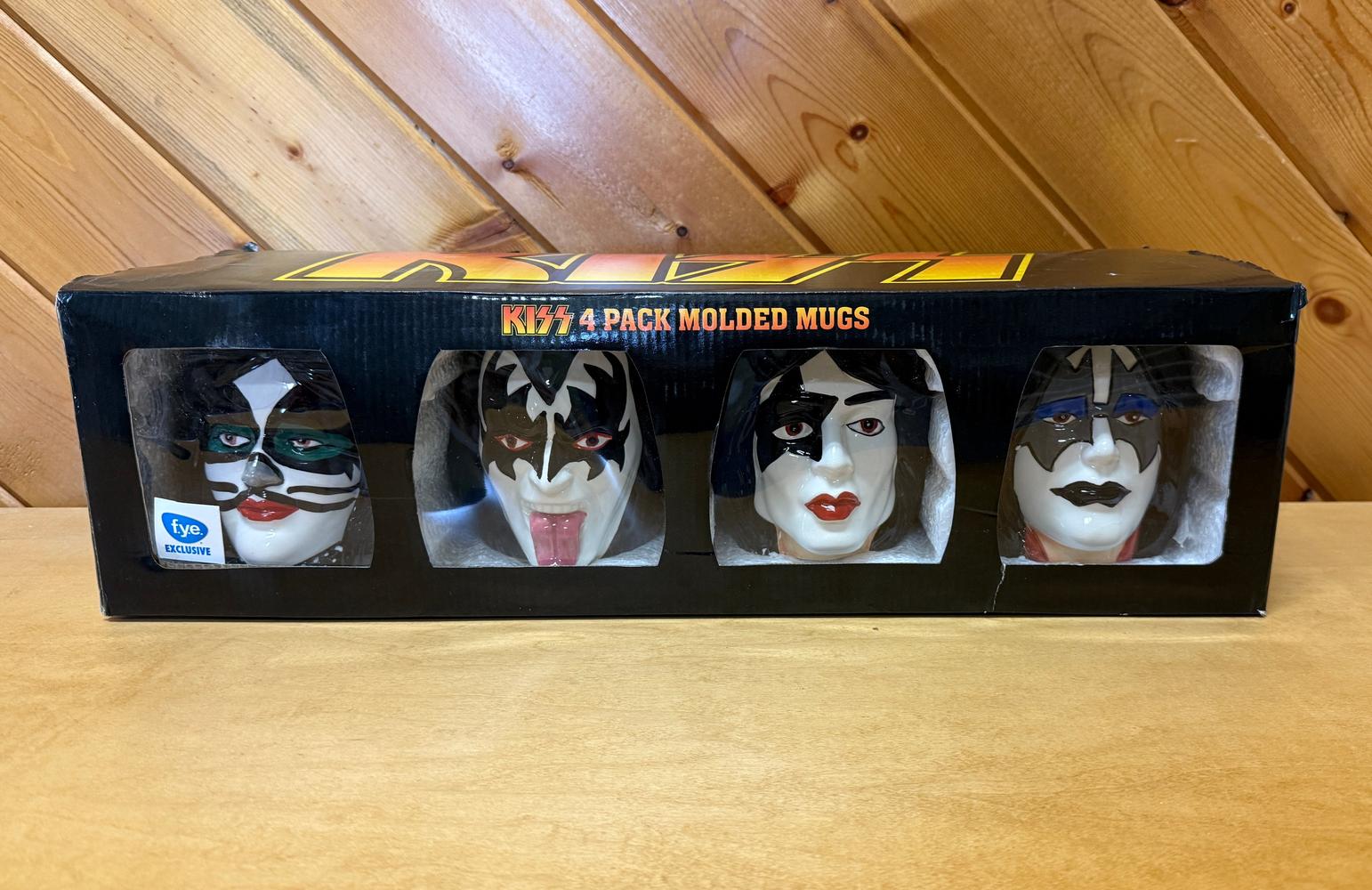 KISS Rock Band FYE Exclusive Set of Molded Mugs NIB-2015