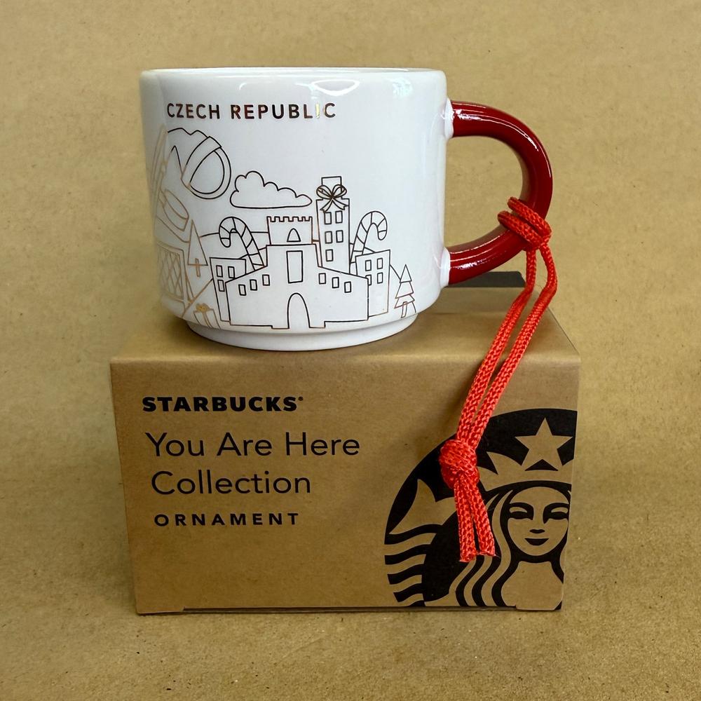 Starbucks You Are Here Czech Republic Christmas Ornament Mug NIB-2018