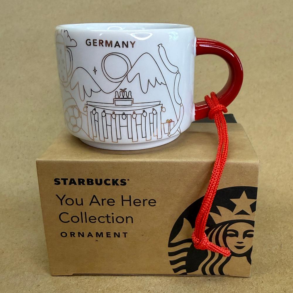 Starbucks You Are Here Germany Christmas Ornament Mug NIB-2018