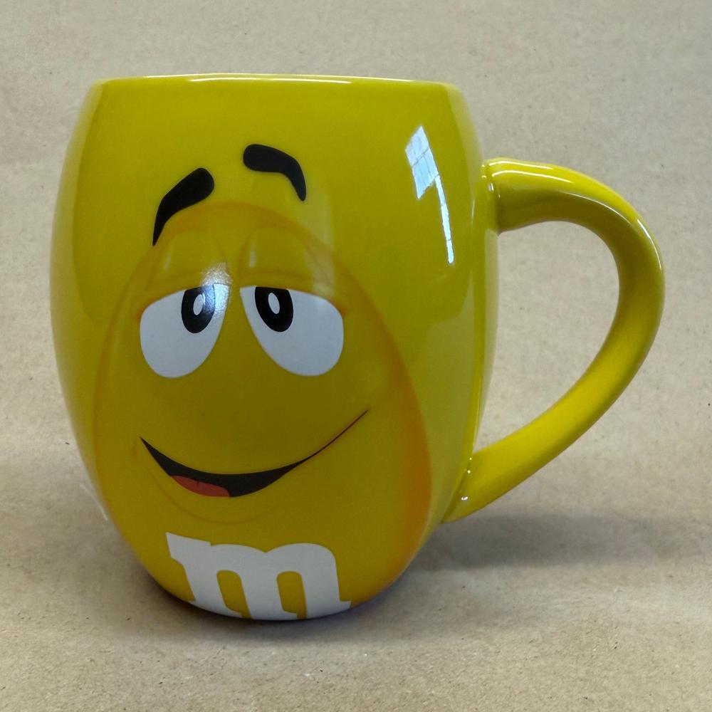 M&M's Yellow Text with Smiley Face Completely Nuts Mug