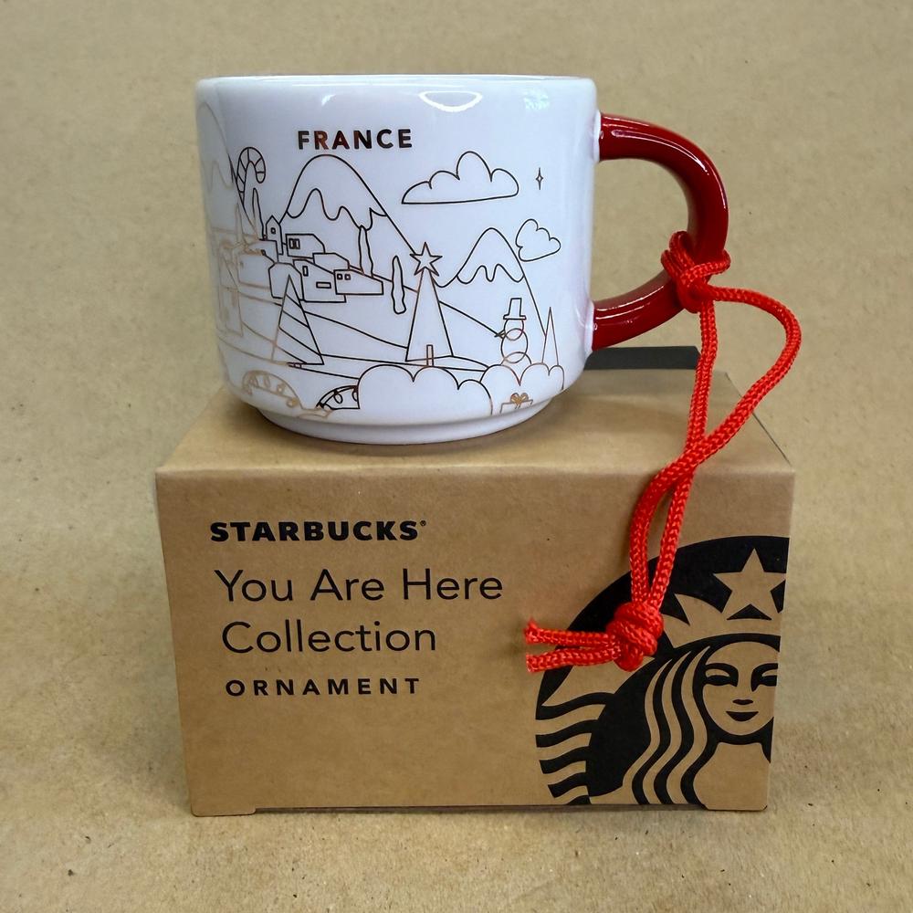 Starbucks You Are Here France Christmas Ornament Mug NIB-2018