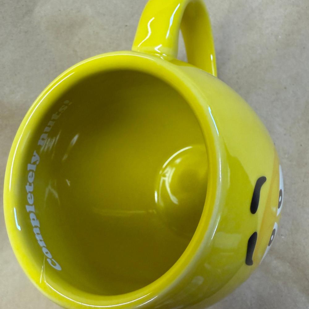 M&M's Yellow Text with Smiley Face Completely Nuts Mug