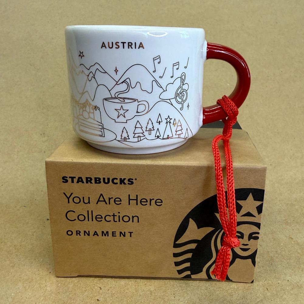Starbucks You Are Here Austria Christmas Ornament Mug NIB-2018