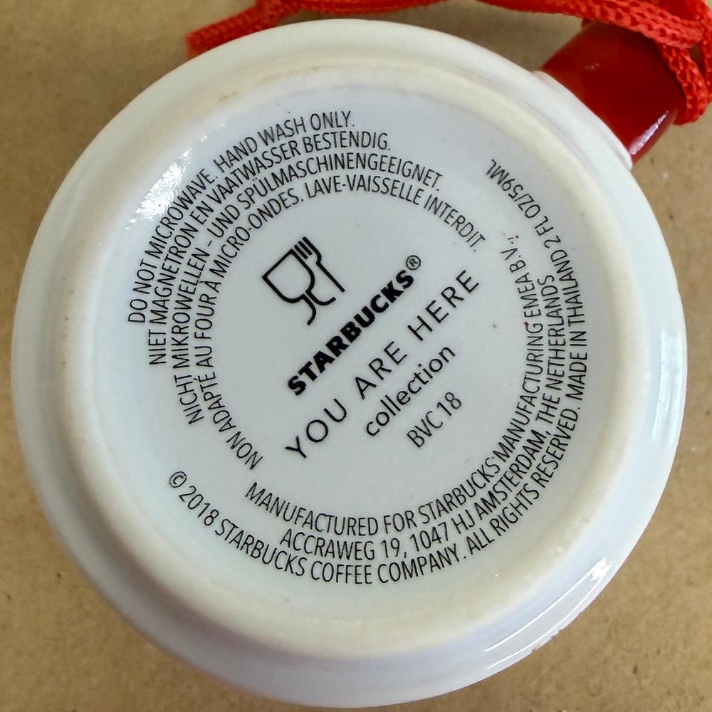 Starbucks You Are Here Austria Christmas Ornament Mug NIB-2018
