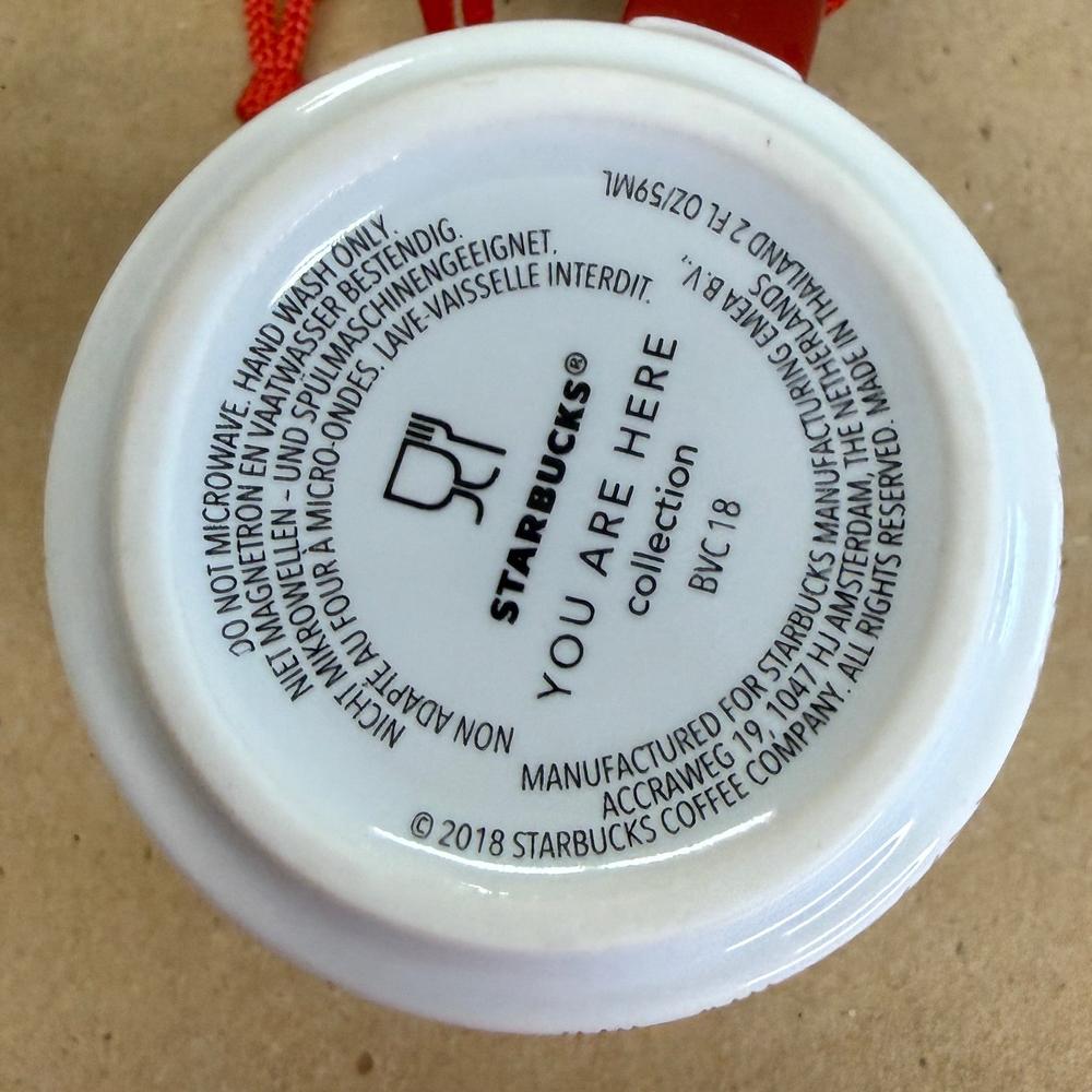 Starbucks You Are Here Belgium Christmas Ornament Mug NIB-2018