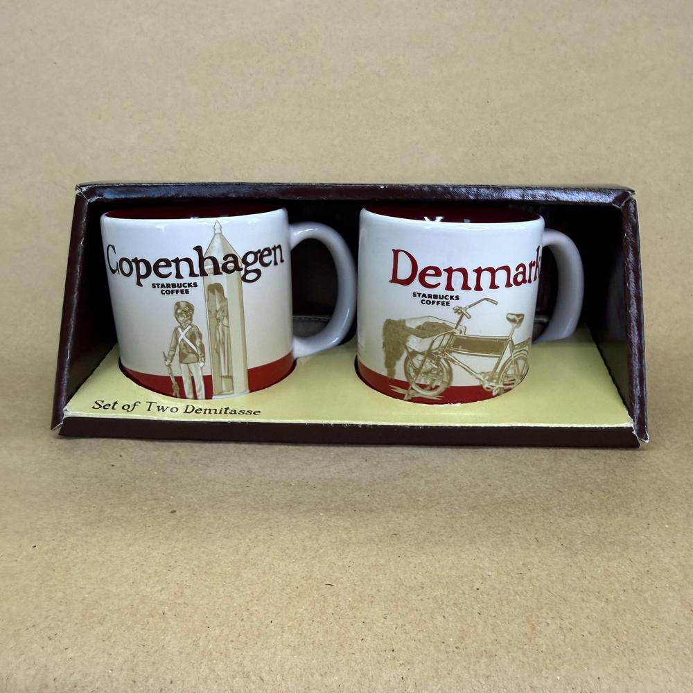 Starbucks Global Icon Demitasse Denmark Copenhagen Ornament Mug Set NIB-2017