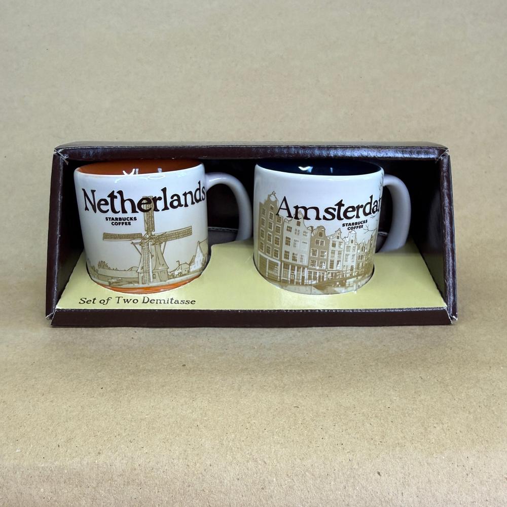 Starbucks Global Icon Demitasse Netherlands Amsterdam Ornament Mug Set NIB-2017