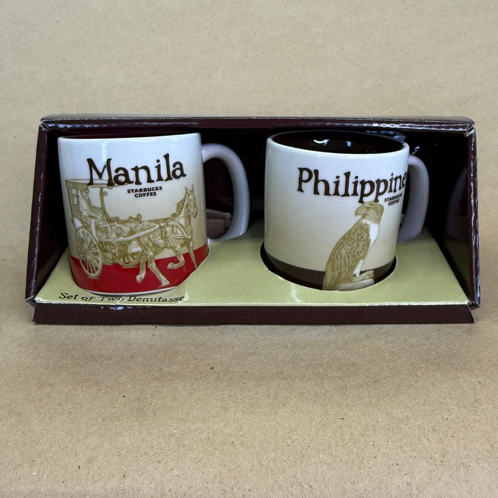 Starbucks Global Icon Demitasse Philippines Manila Ornament Mug Set NIB-2013