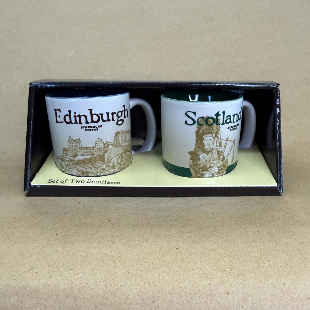 Starbucks Global Icon Demitasse Scotland Edinburgh Ornament Mug Set NIB-2018