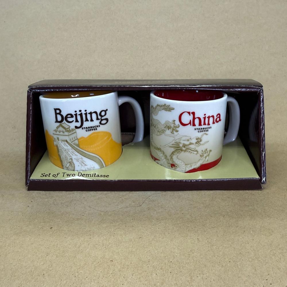Starbucks Global Icon Demitasse China Beijing Ornament Mug Set NIB-2017