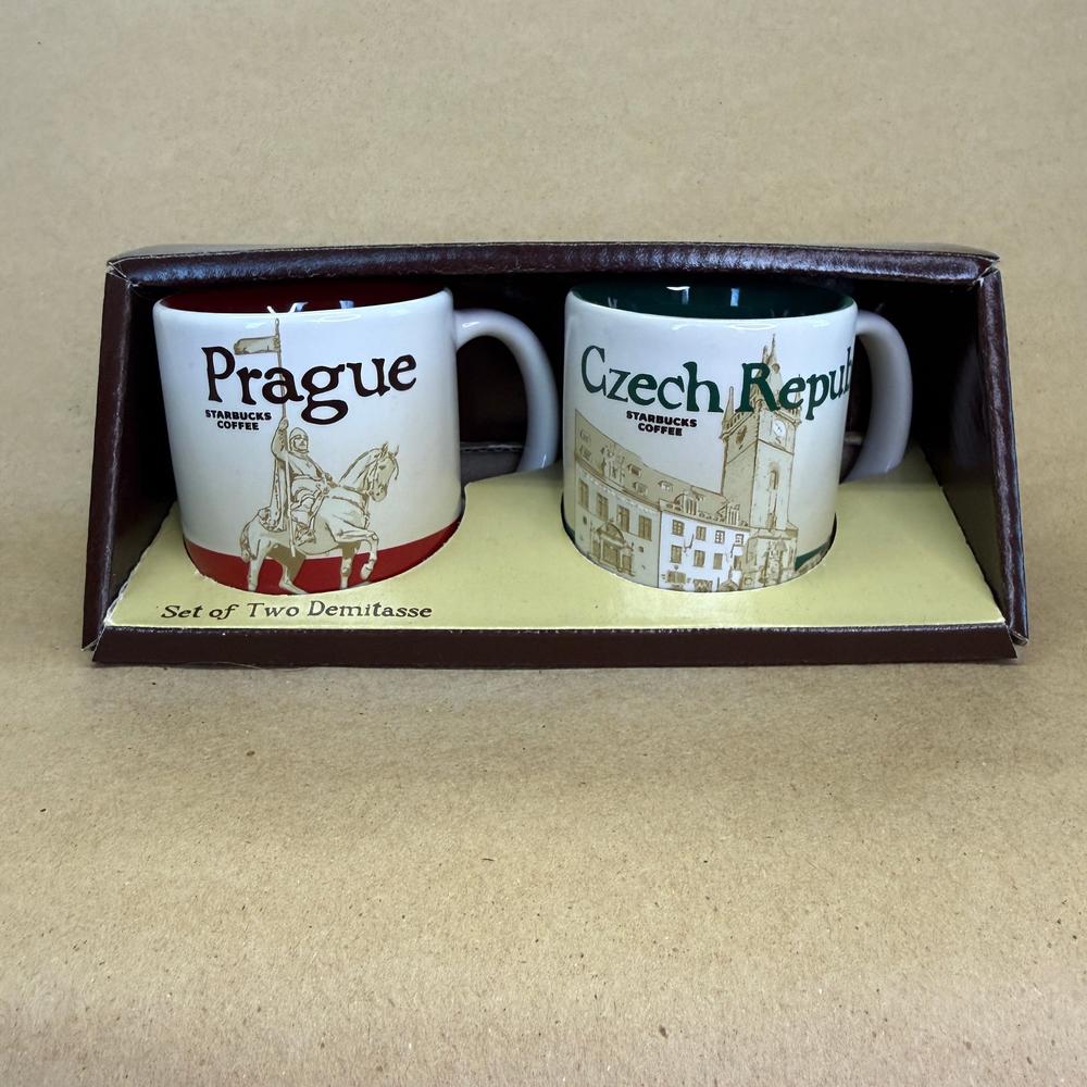 Starbucks Global Icon Demitasse Czech Republic Prague Ornament Mug Set NIB-2017
