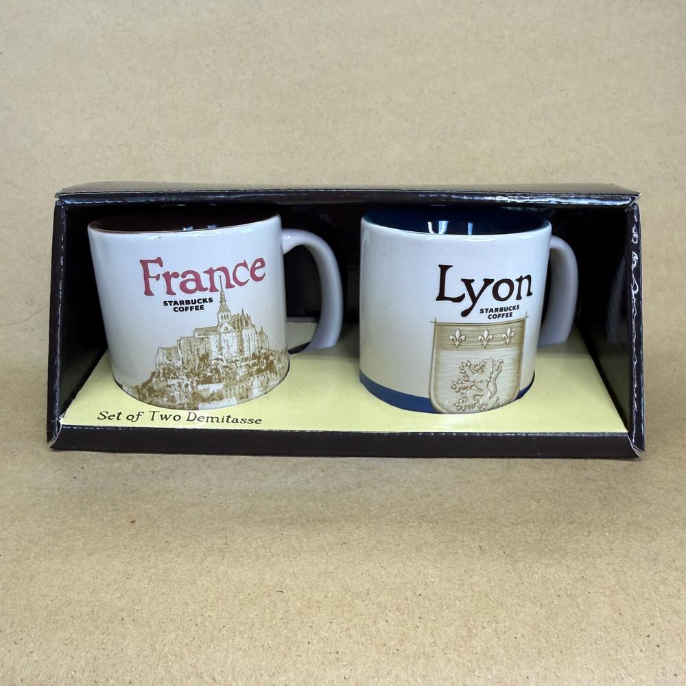 Starbucks Global Icon Demitasse France Lyon Ornament Mug Set NIB-2017