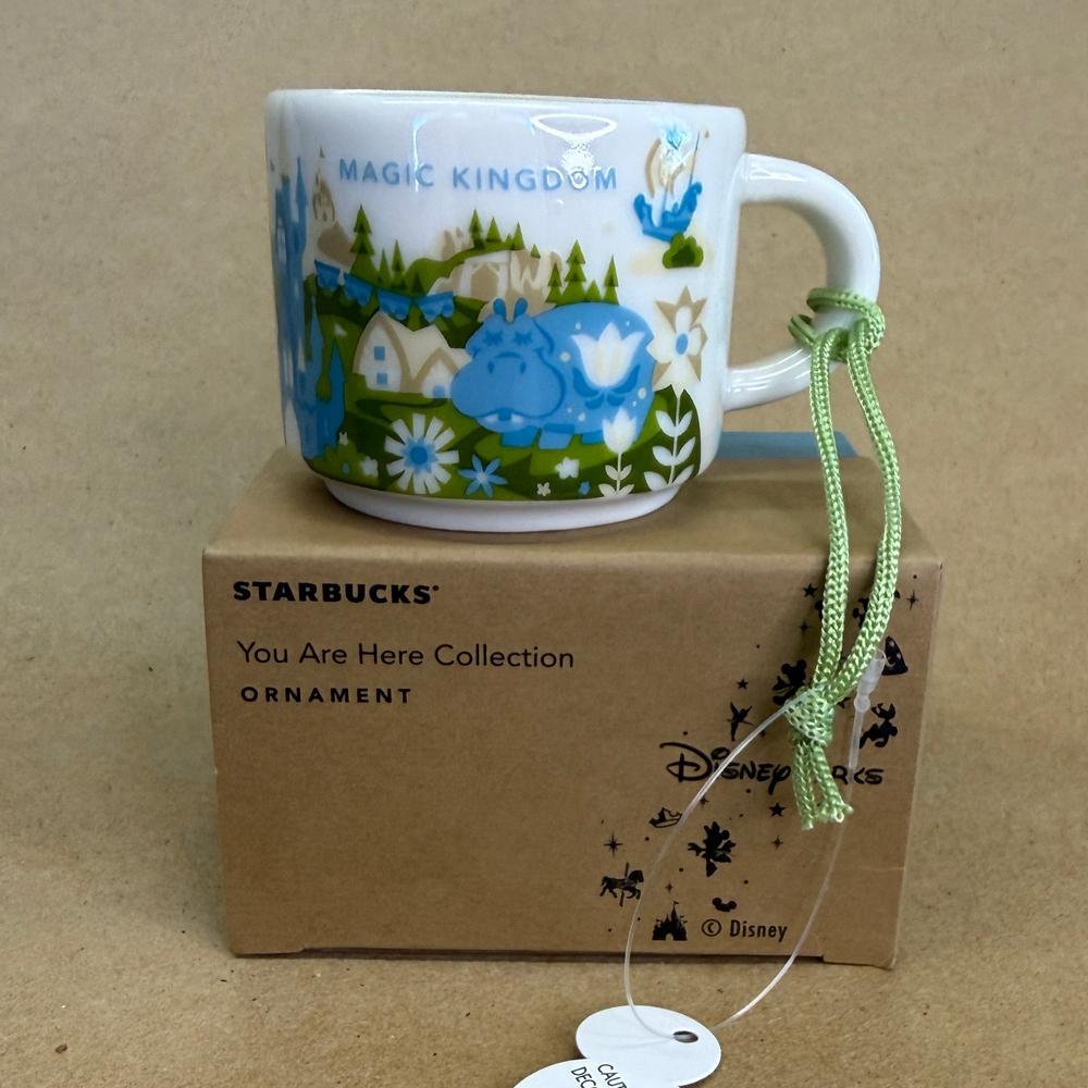 Starbucks You Are Here Magic Kingdom Hippo Ornament Mug NIB