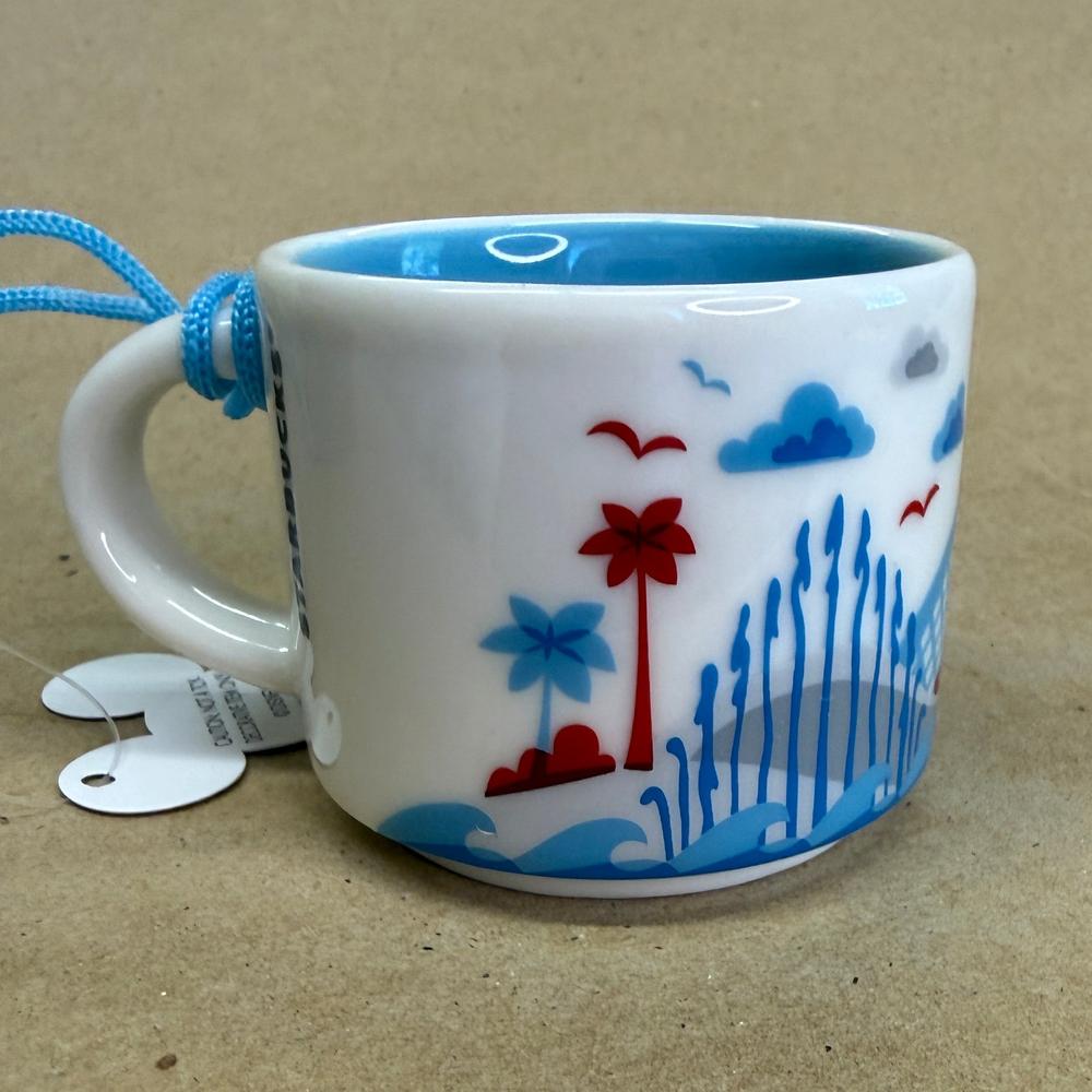 Starbucks You Are Here Disney California Adventure Paradise Pier Ornament Mug NIB