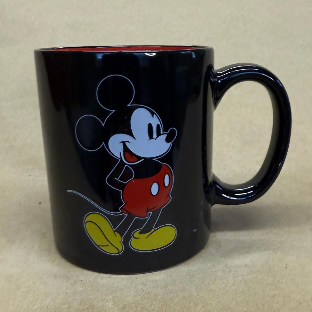 Disney Mickey Mouse Black with Red Inside Mug