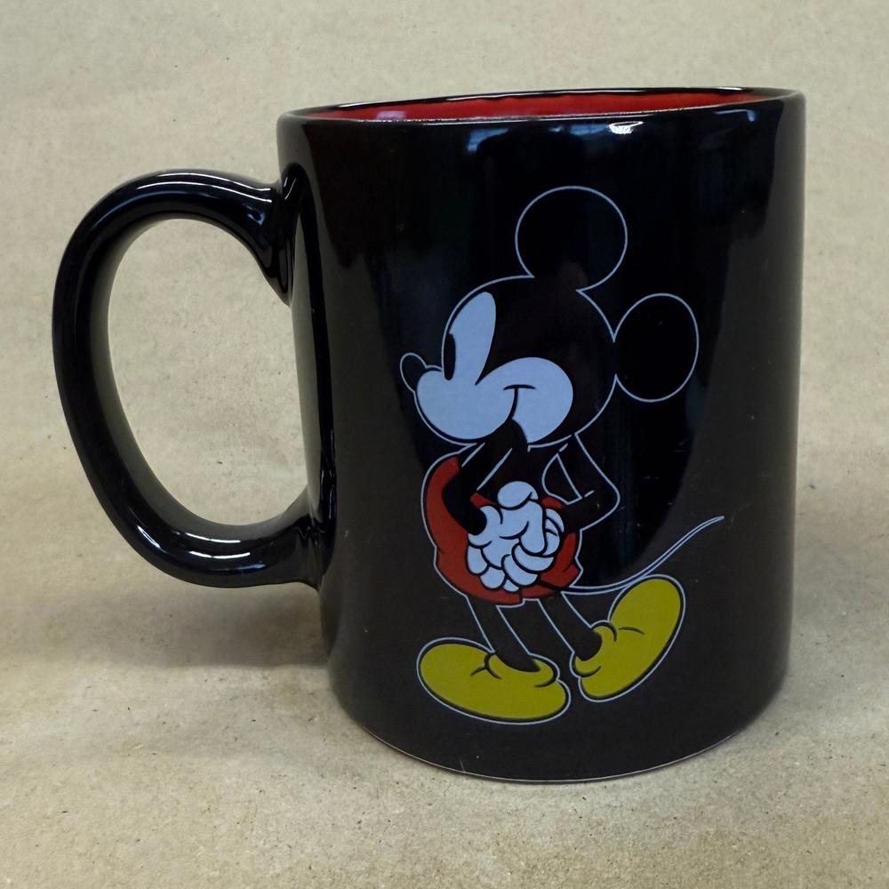 Disney Mickey Mouse Black with Red Inside Mug