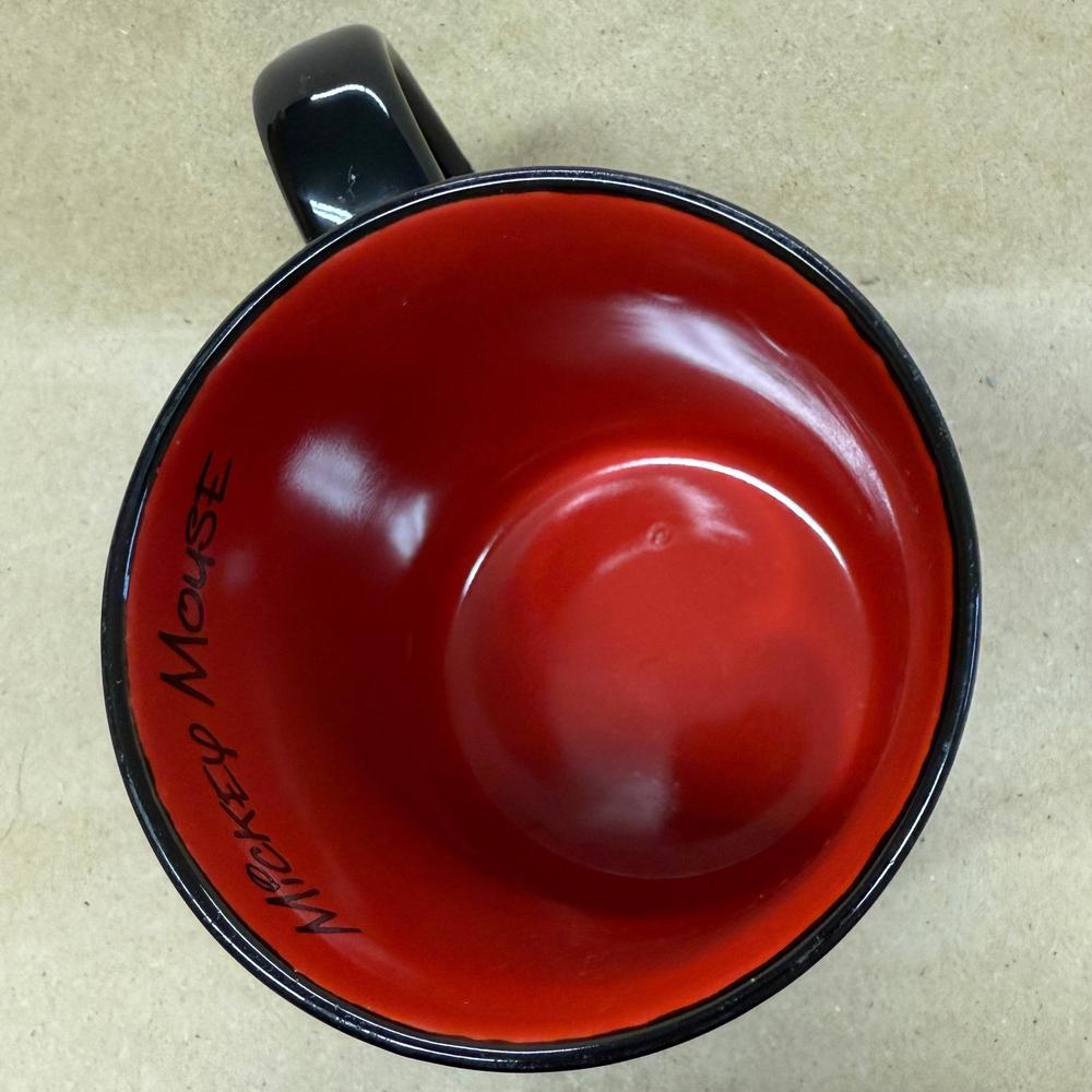 Disney Mickey Mouse Black with Red Inside Mug