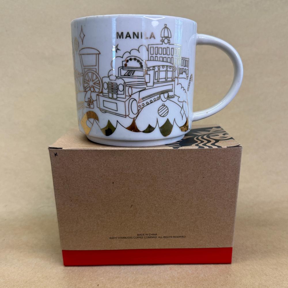 Starbucks You Are Here Series Manila Gold Holiday Mug NIB-2017