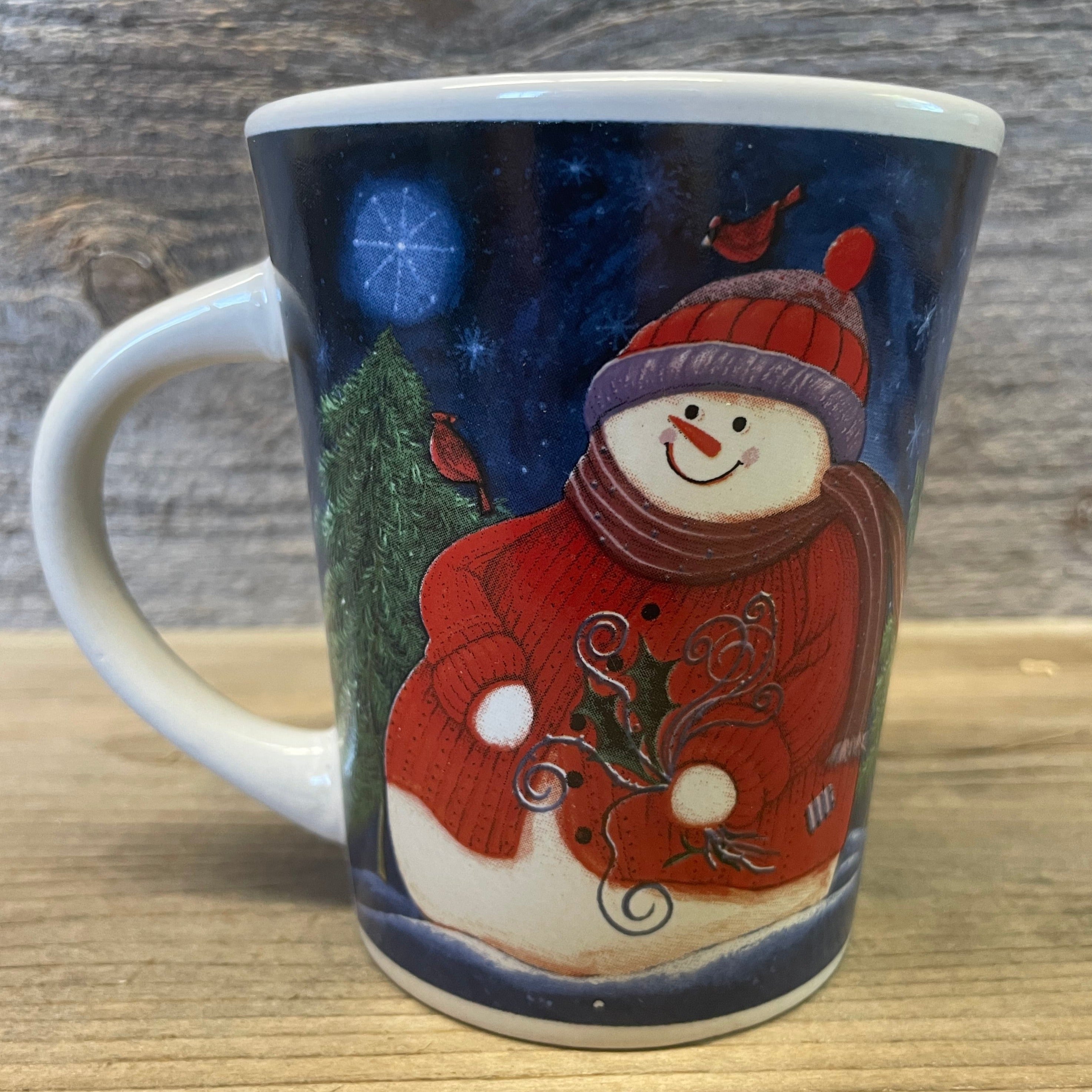 Snowman Cardinal Holiday Mug