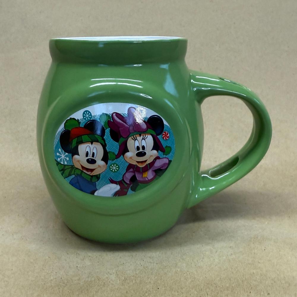 Disney Mickey and Minnie Lime Green Christmas Mug-2017