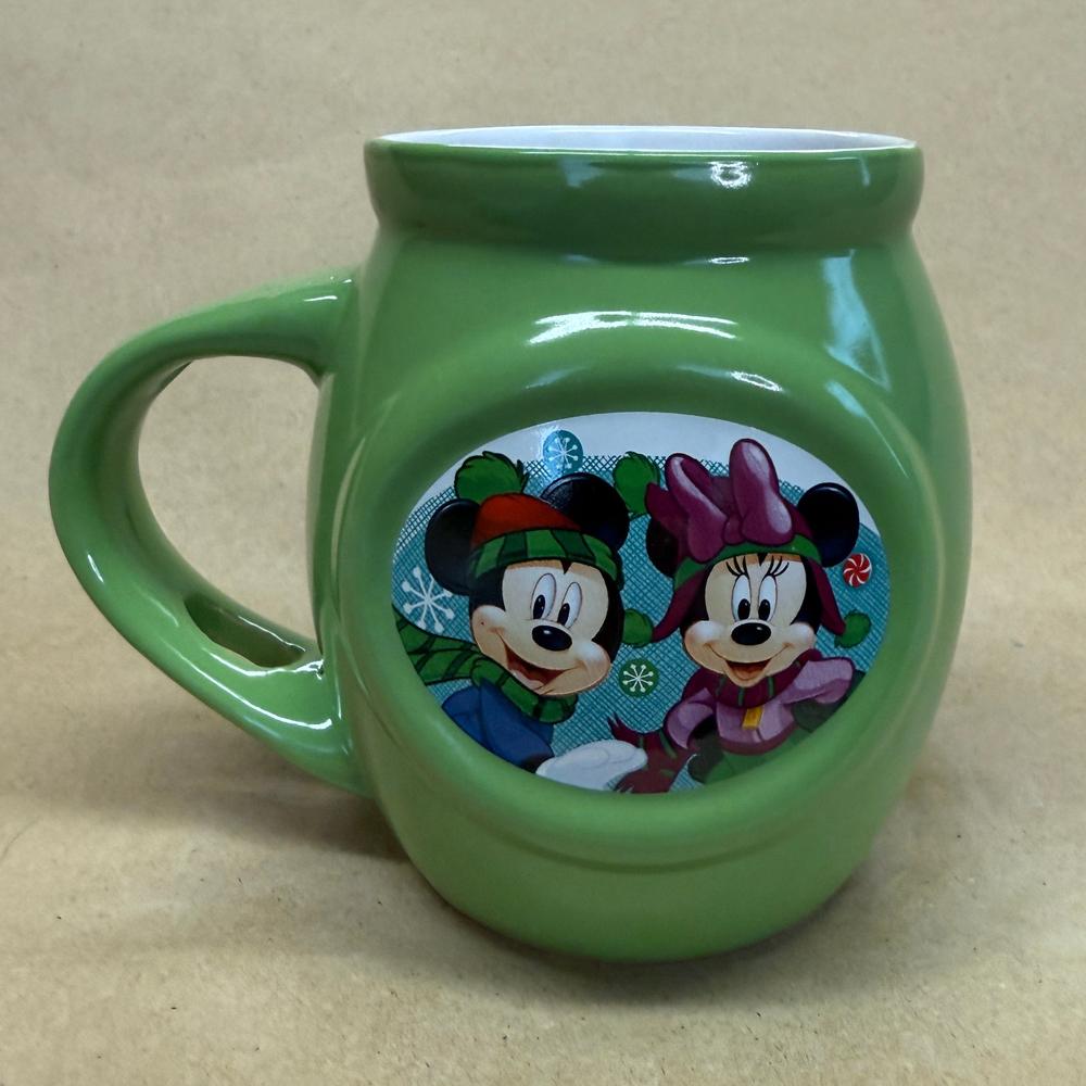 Disney Mickey and Minnie Lime Green Christmas Mug-2017