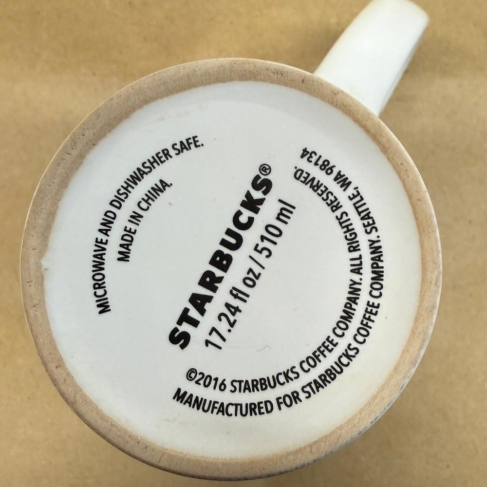 Starbucks Tall Red Black White Ornaments Mug-2016