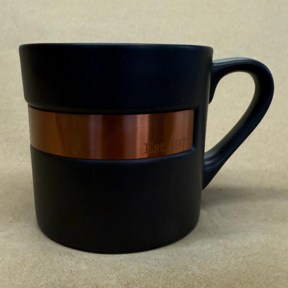 Starbucks Black Matte with Copper Metal Band Est. 1971 Mug-2012