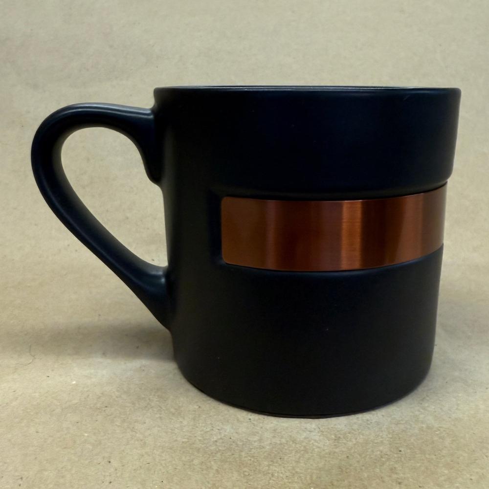 Starbucks Black Matte with Copper Metal Band Est. 1971 Mug-2012