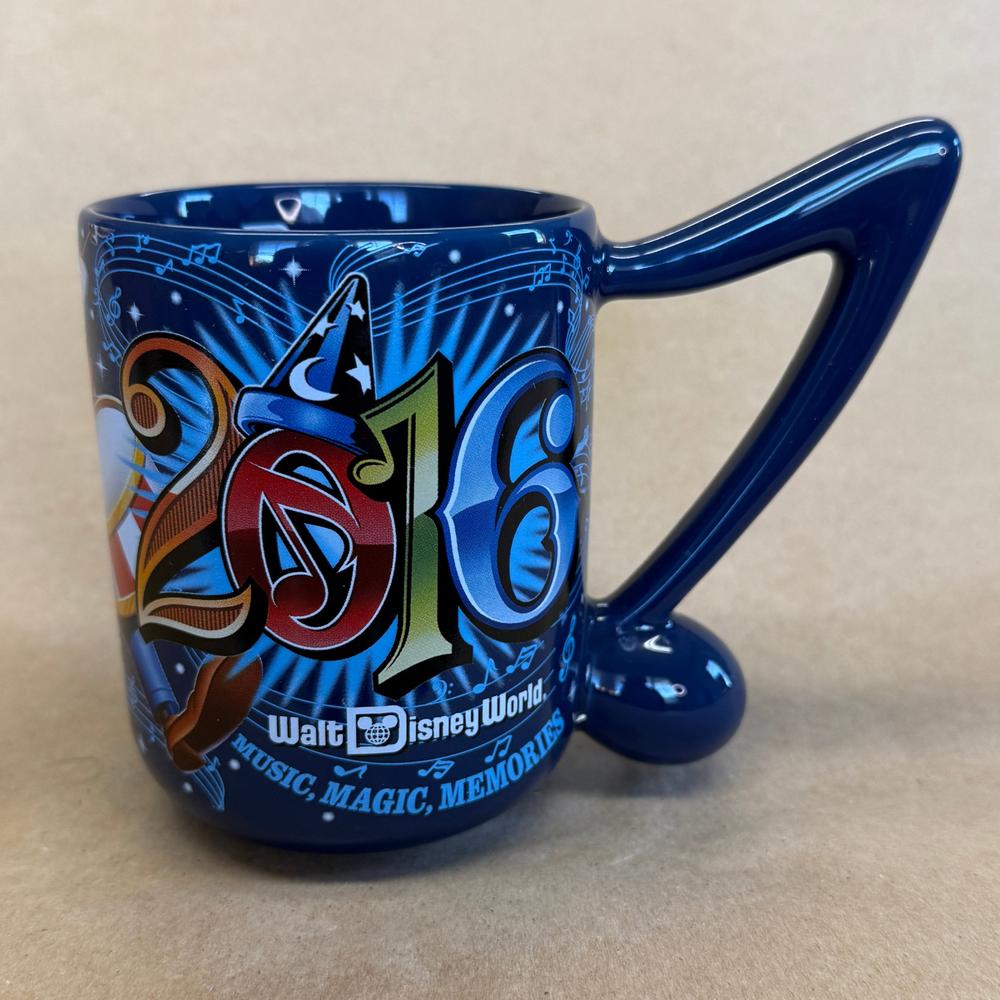 Disney Parks Disney World 2016 Music Note Handle Mug