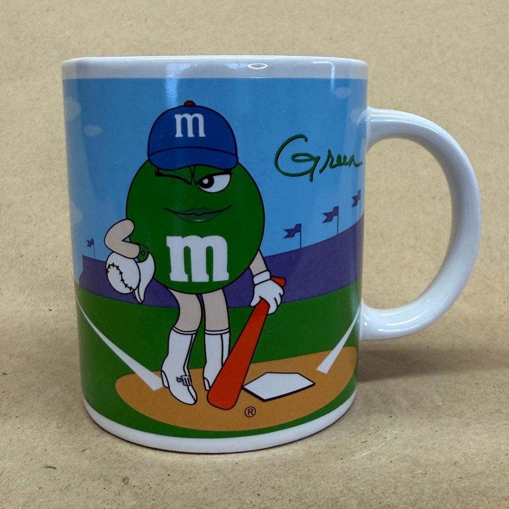 M&M's Green Baseball and Yellow Basketball Players Mug-2003