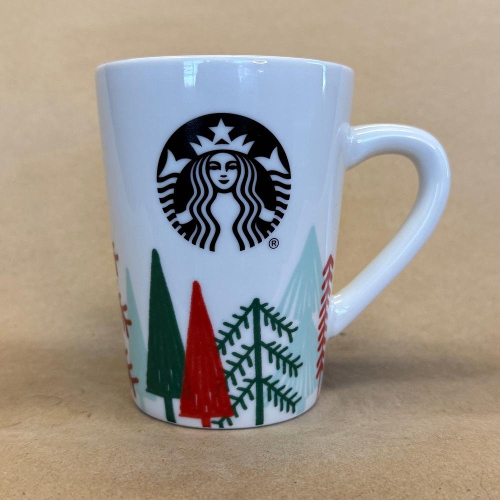 Starbucks Black Siren with Christmas Trees Mug