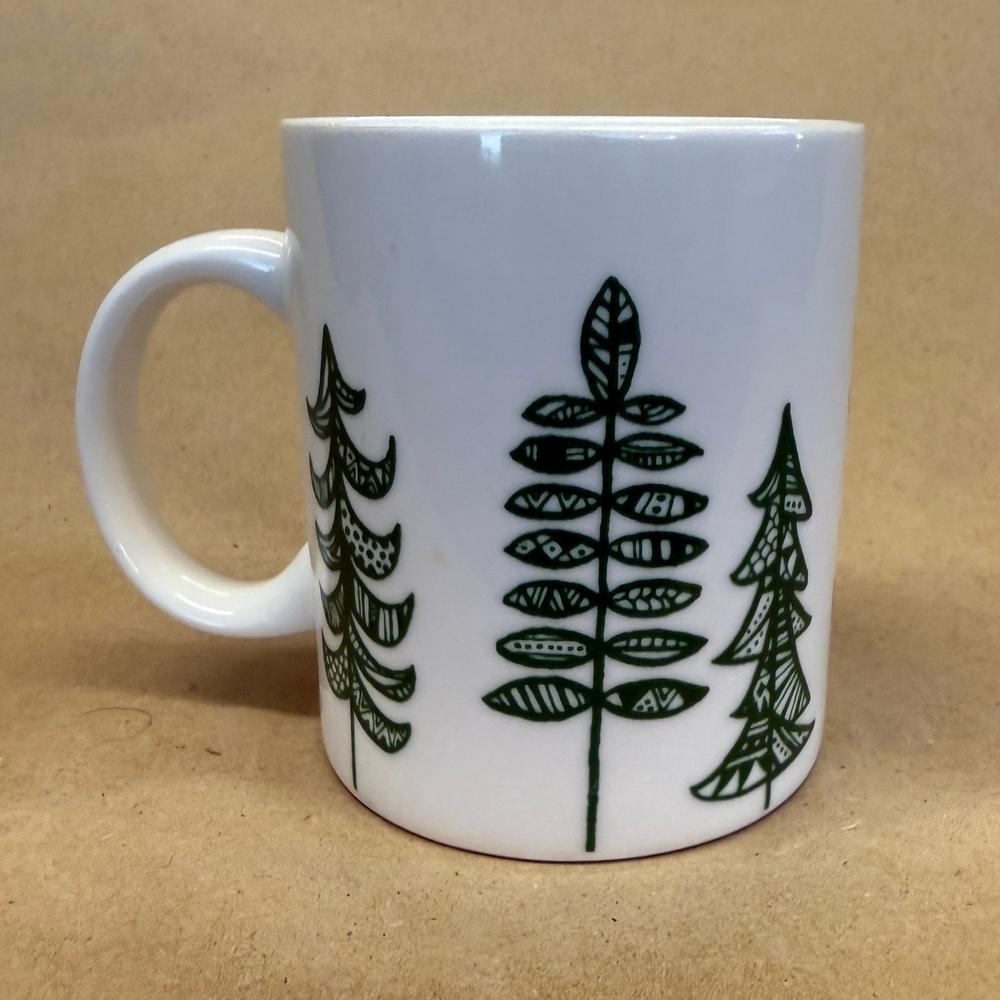 Starbucks Green Christmas Trees Mug-2015