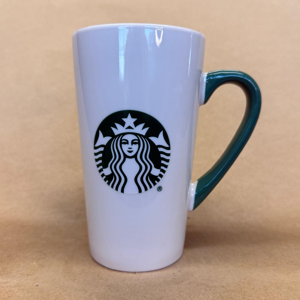Starbucks Tall White with Green Siren and Handle Mug-2020