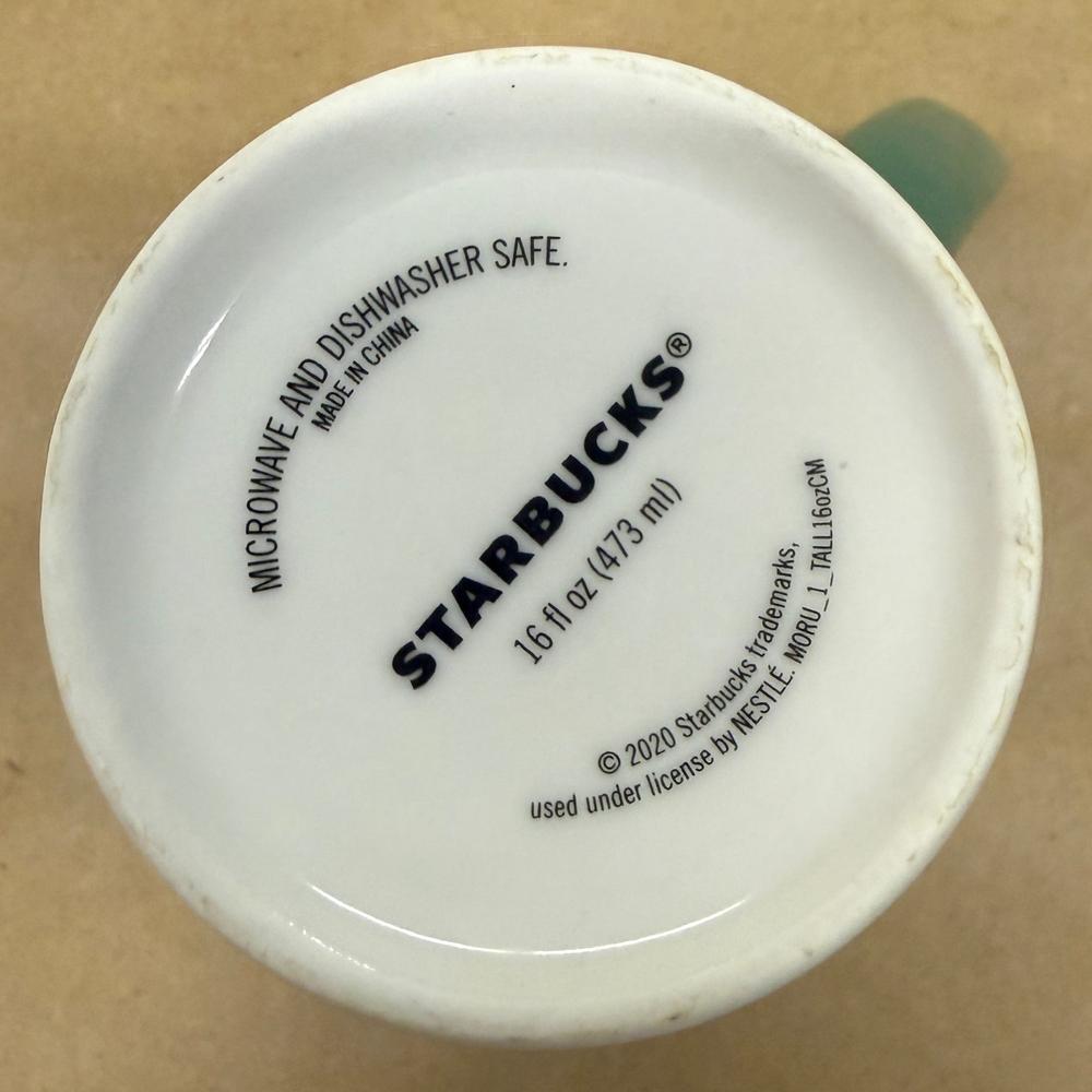 Starbucks Tall White with Green Siren and Handle Mug-2020