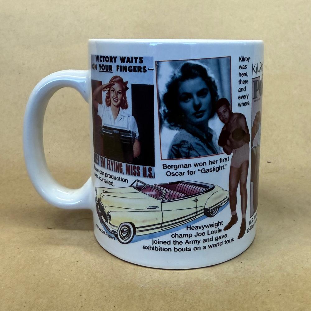 Peacock Papers A Banner Year 1944 NIB Mug-1994