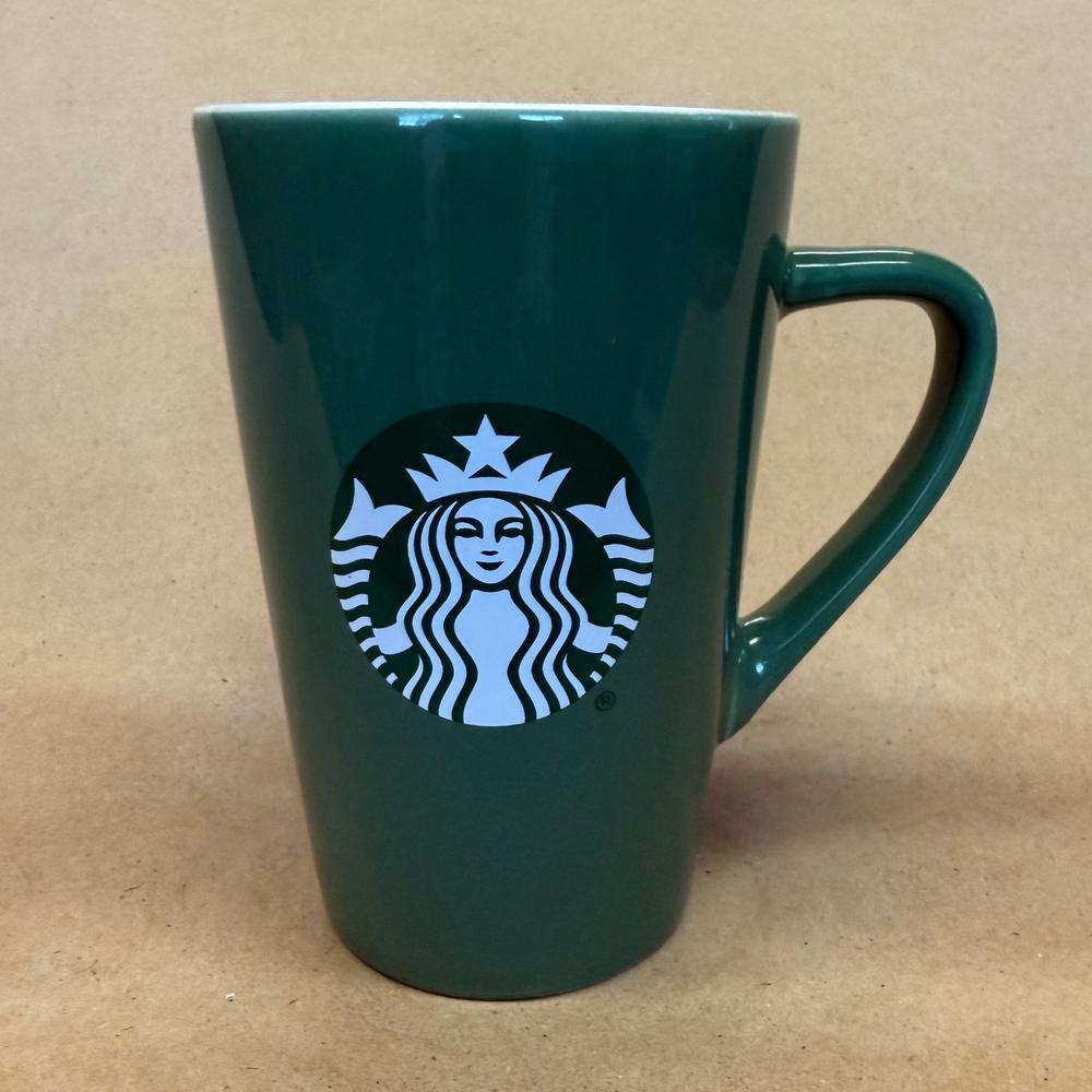 Starbucks Tall Green with Green Siren Logo Curved Handle Mug-2021
