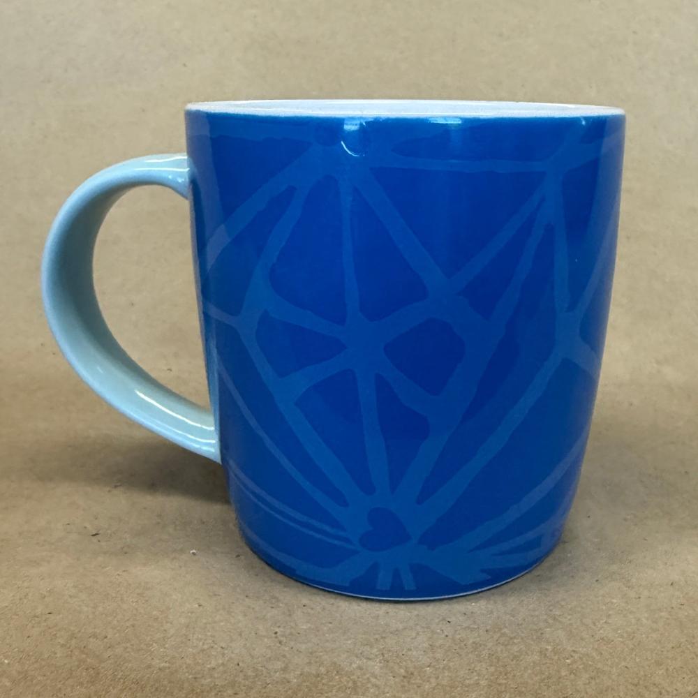 Starbucks Blue Web with Hearts Green Siren Mug-2022