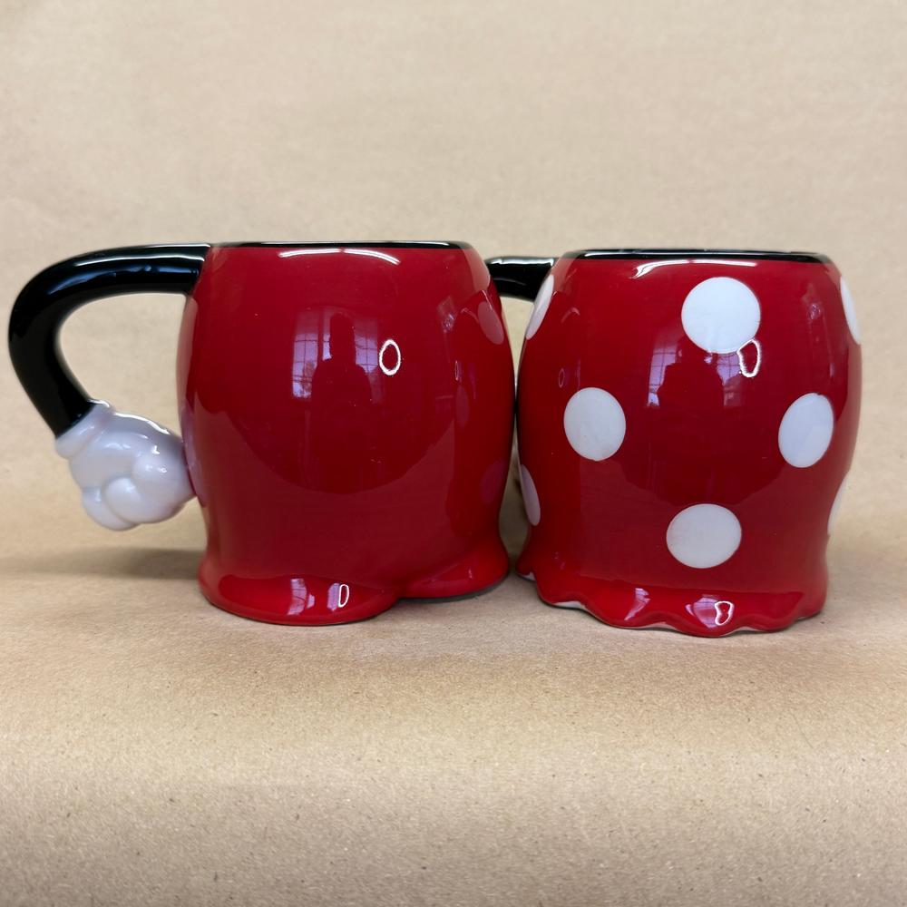 Disney Jerry Leigh Mickey and Minnie Hand on Hip Mugs-Pair