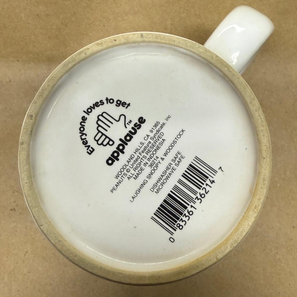 Applause Peanuts Laughing Snoopy & Woodstock Mug
