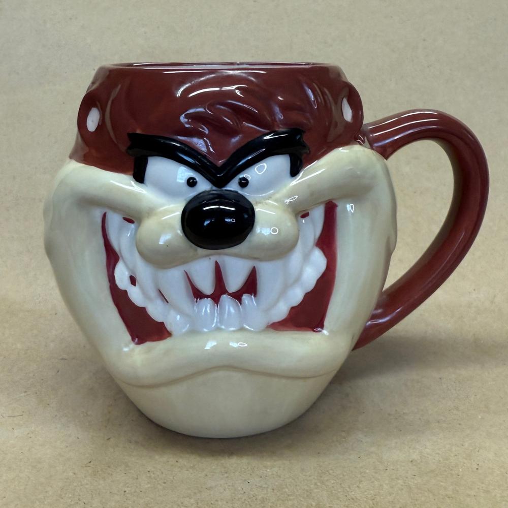 Looney Tunes Tazmanian Devil Angry Face Embossed Mug