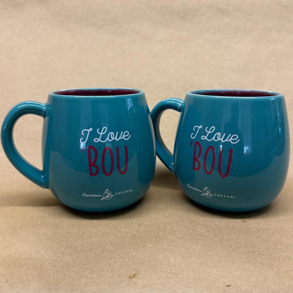 Caribou Coffee I Love 'Bou Reindeer Mugs-Pair 2018