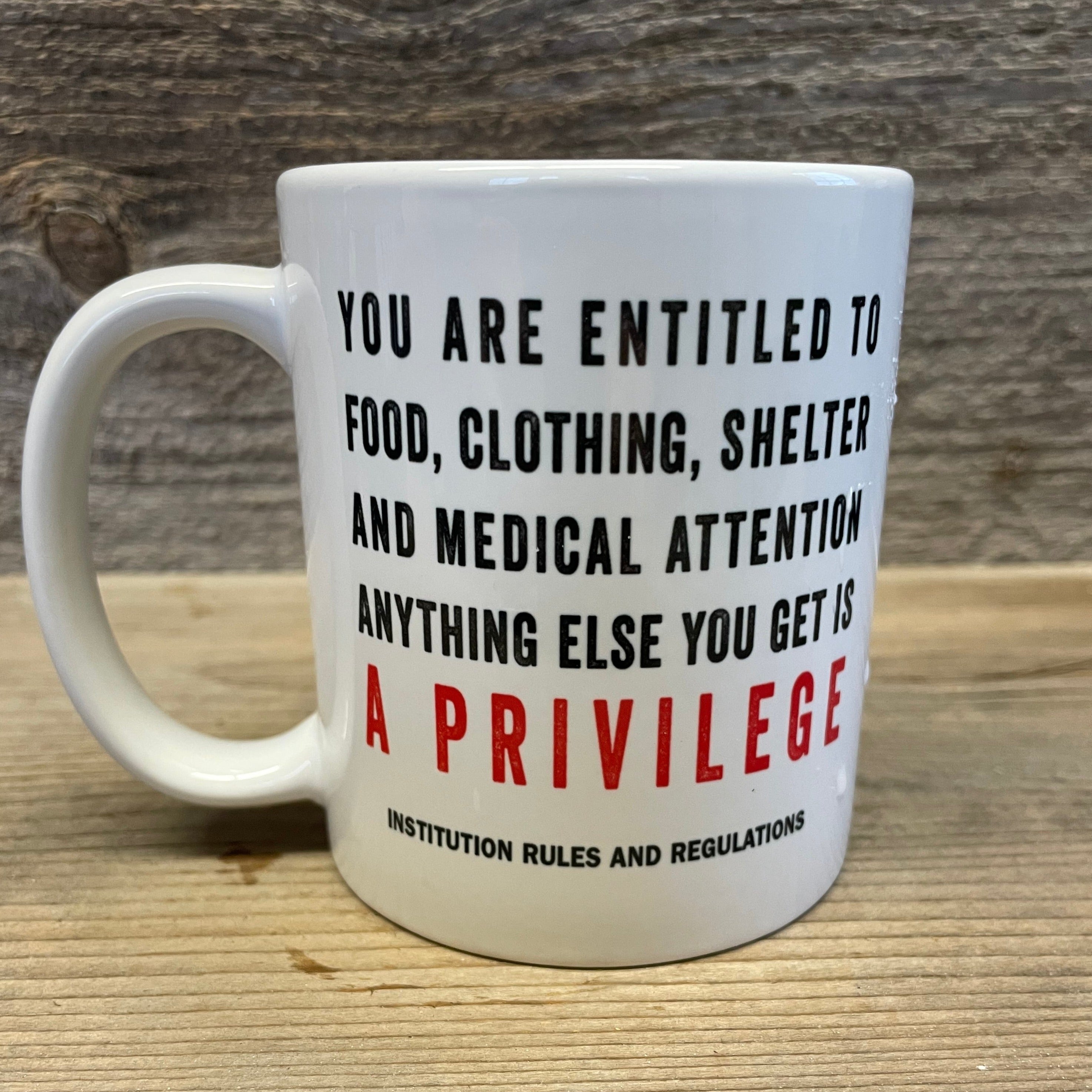 Alcatraz Regulation No. 5 Mug