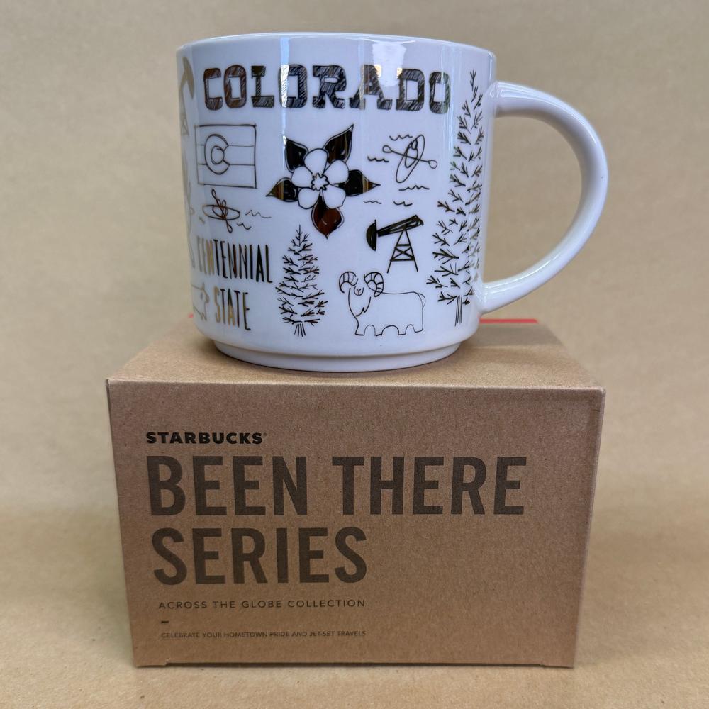 Starbucks Been There Series Colorado Holiday Gold Mug NIB-2018