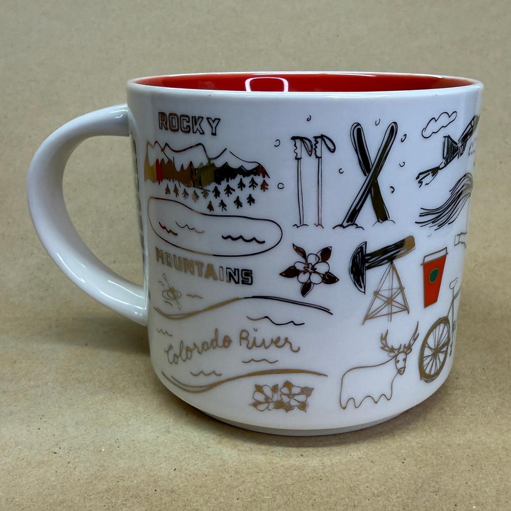 Starbucks Been There Series Colorado Holiday Gold Mug NIB-2018