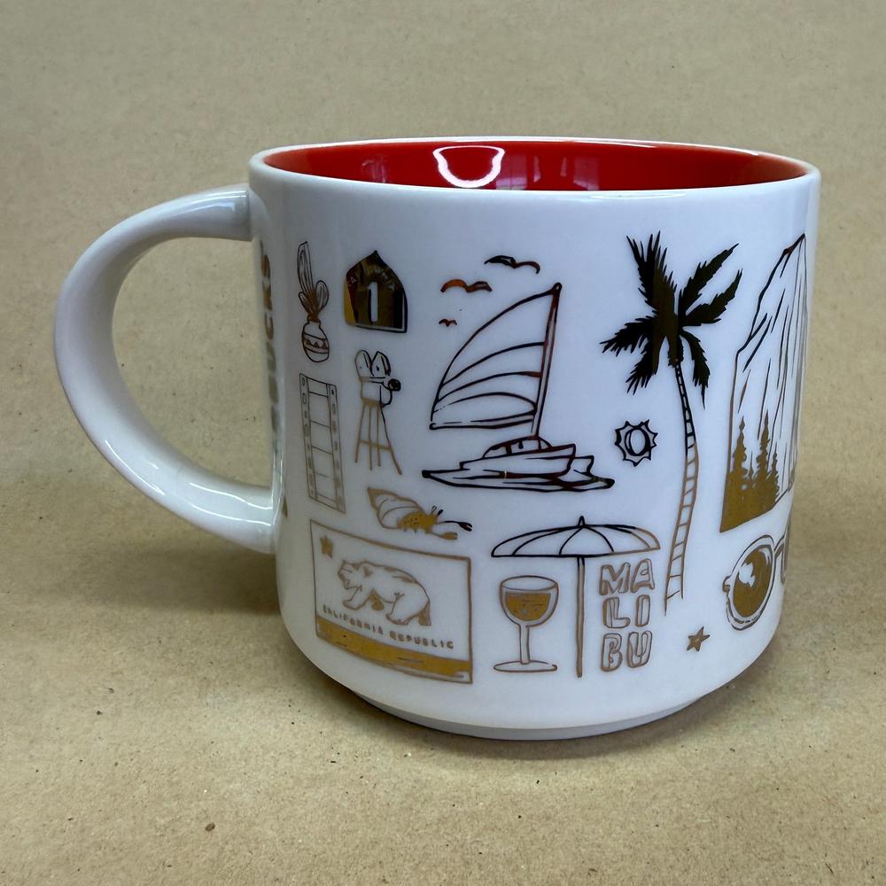Starbucks Been There Series California Holiday Gold Mug NIB-2018