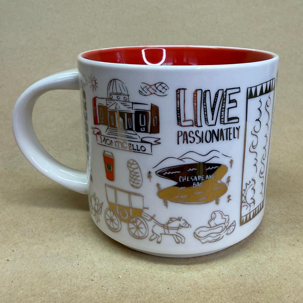 Starbucks Been There Series Virginia Holiday Gold Mug NIB-2018