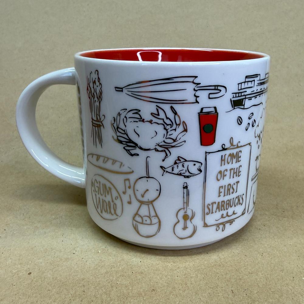 Starbucks Been There Series Pike Place Holiday Gold Mug NIB-2018