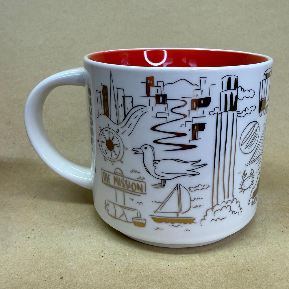 Starbucks Been There Series San Francisco Holiday Gold Mug NIB-2018