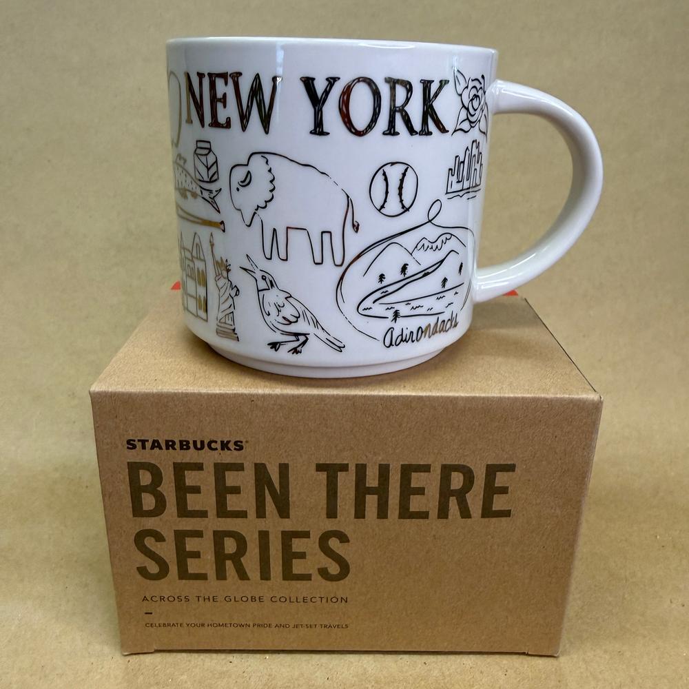 Starbucks Been There Series New York Holiday Gold Mug NIB-2018